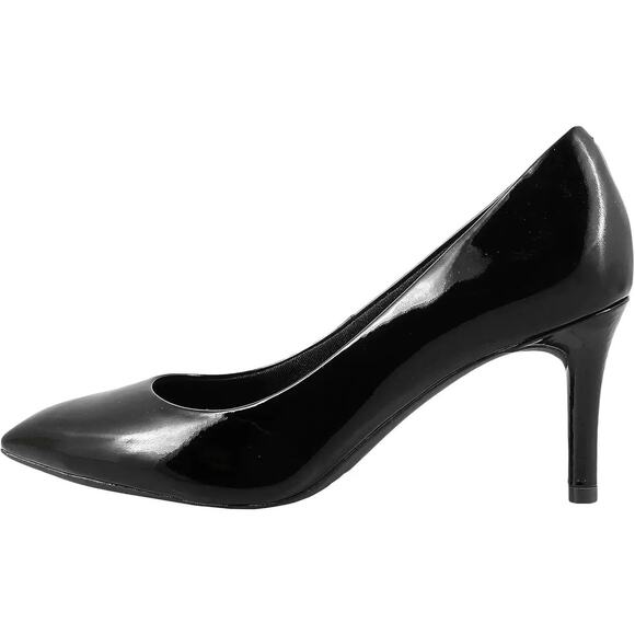 Rockport Womens Total Motion 75mm Pointy Toe Pumps US 8 Black Patent Leather NIB - Picture 2 of 13